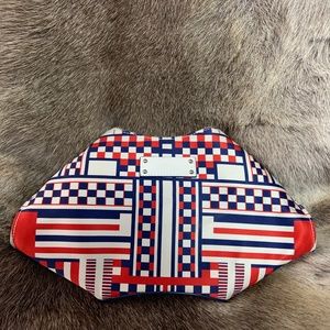 ALEXANDER MCQUEEN GEOMETRIC PRINT DE MANTA CLUTCH